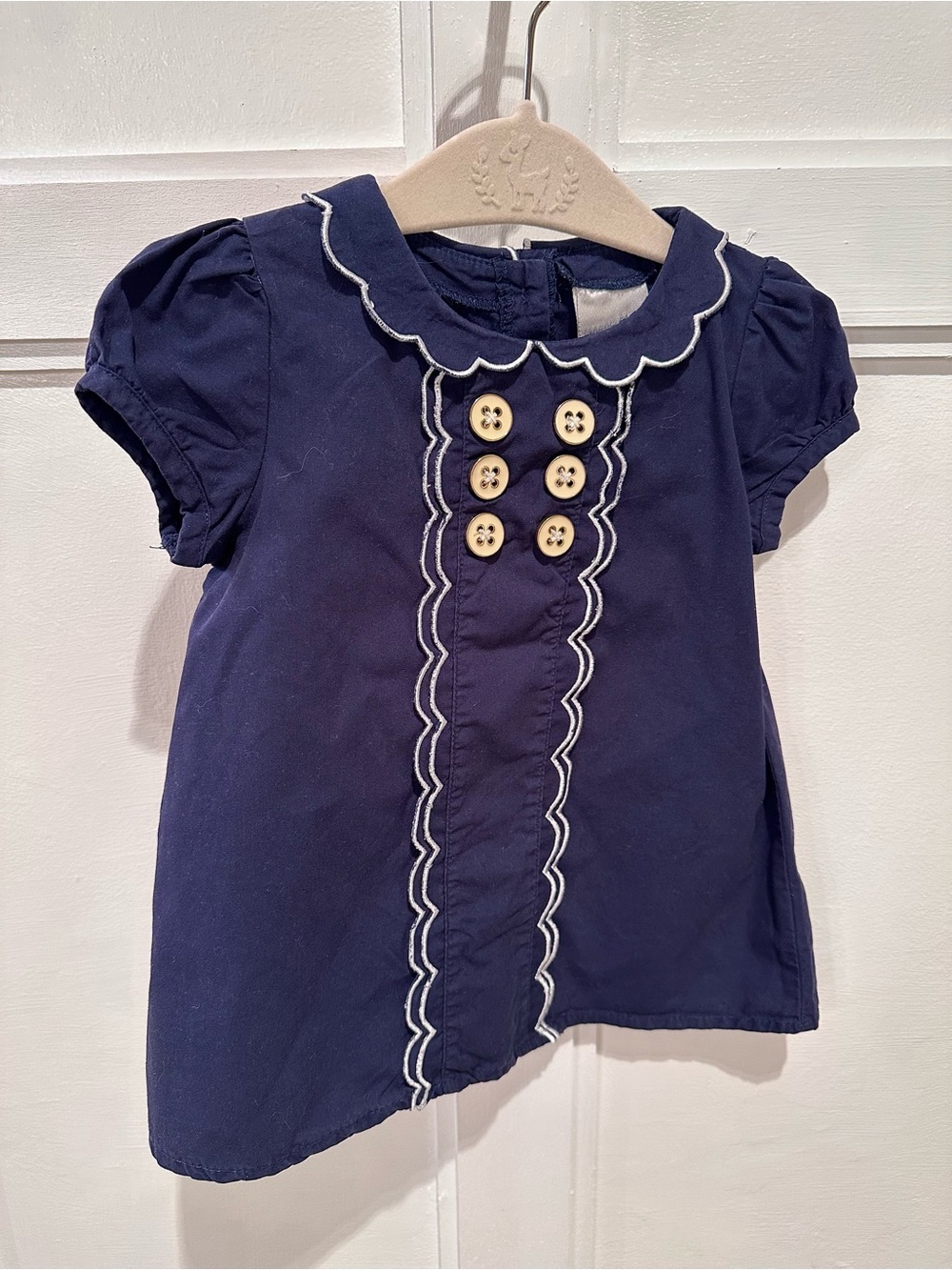 Maggie & Zoe 24M Scallop Trim Short Sleeve Top